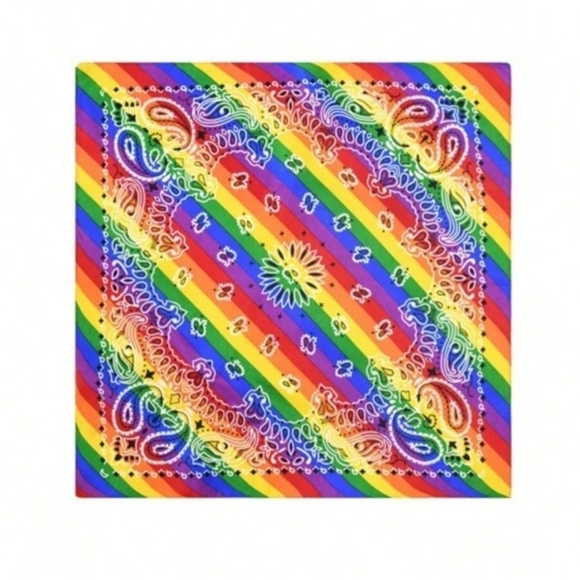 Hand Crafted Other - Bandana Hair Accessories Rainbow multicolored LGBTQIA+ Pride Square shaped